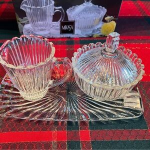 NIB Mikasa Royal Suite Sugar & Creamer w/Tray